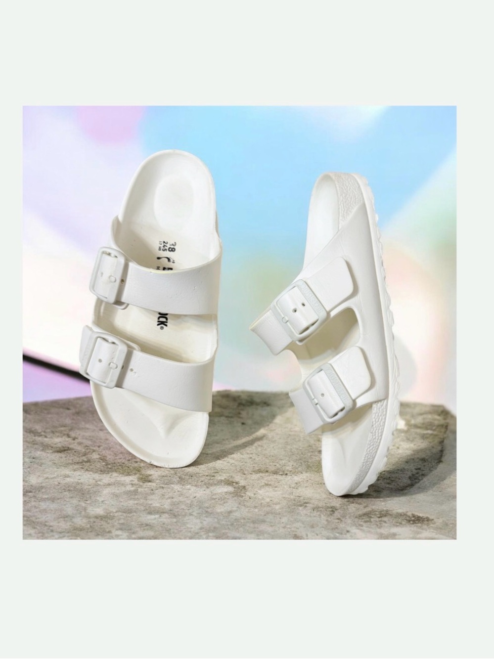 BIRKENSTOCK ARIZONA EVA white rubber sandals women’s size 7